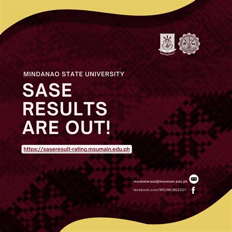sase result rating msumain edu ph